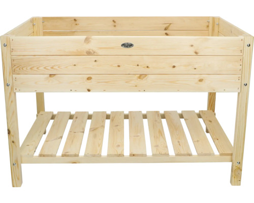 Houten plantenbak met opbergruimte