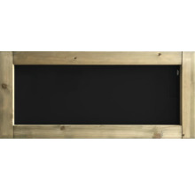 Zwart schoolbord met houten frame