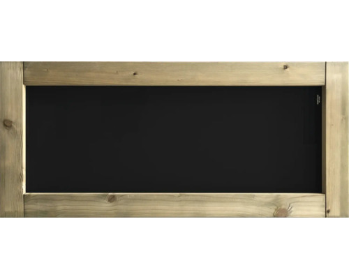Zwart schoolbord met houten frame