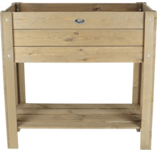 Houten plantenbak met opbergruimte