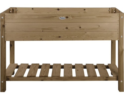 Houten plantenbak met opbergruimte