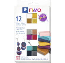 Fimo Sparkle Ovenhardende modelleerklei, 12 kleuren