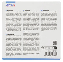 Instructies voor de verwerking van Glorex producten