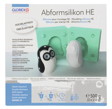 Glorex Afvormsiliconen HE set met siliconen mal en gegoten uilfiguur