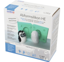 Afformsilikon HE set met siliconen mallen en gegoten uilfiguur