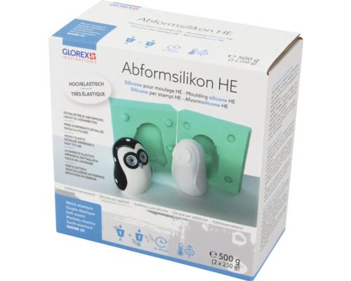 Afformsilikon HE set met siliconen mallen en gegoten uilfiguur