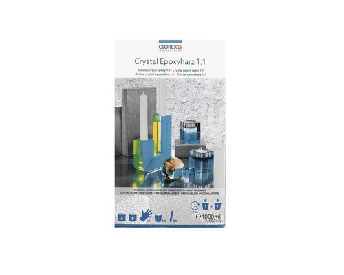 Glorex Crystal Epoxyhars 1:1 verpakking voor handwerk
