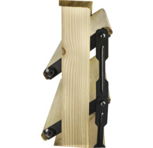 Houten schuttingelement met beslag