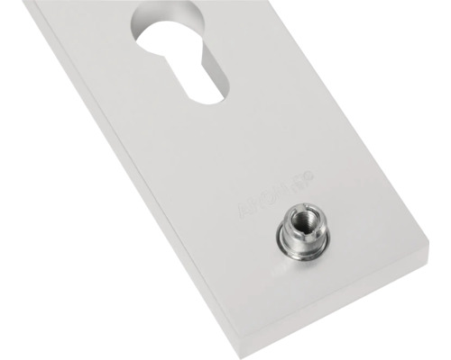 Sluitplaat van metaal met uitsparing en schroefdraad