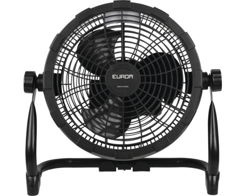 EUROM Ventilator Airflow LED Cordless usb-c Eurom tafelventilator met drie bladen en beschermrooster