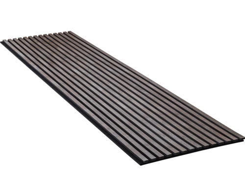 Selitstyle Akoestisch paneel dark oak 2600x565x19 mm Houten paneel met smalle houten latten