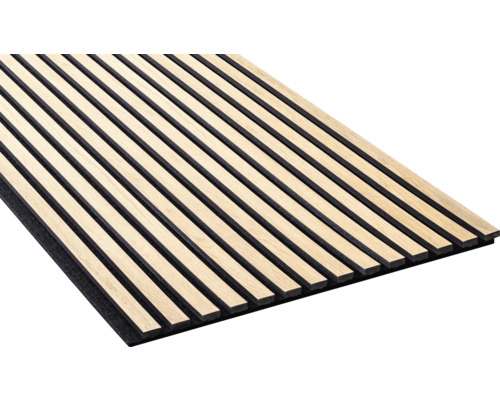 SELIT Akoestisch paneel light oak 2600x565x19 mm Akoestische plaat met houten latten voor wand- en plafondbekleding