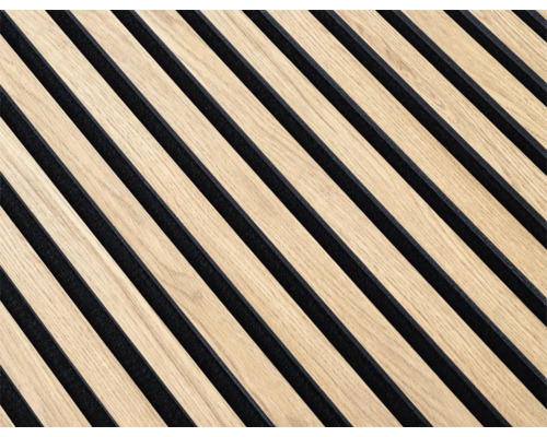 Akoestisch paneel met houten latten