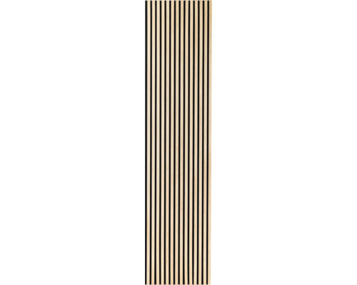 Akoestisch paneel met houten lamellen voor geluidsabsorptie