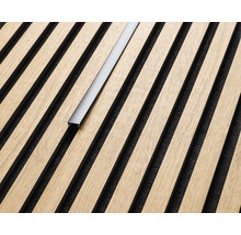 Houten paneel met akoestisch vilt en profielstrip