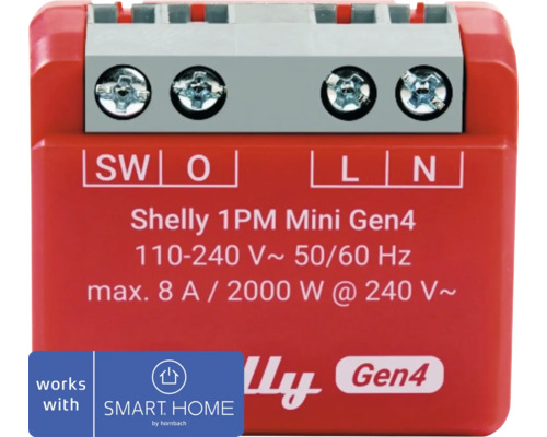 Shelly 1PM Mini Gen4 vermogensmeter voor slimme bediening
