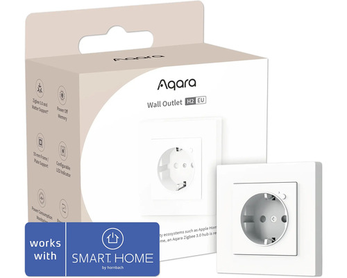 Aqara wandcontactdoos met Smart Home by Hornbach logo