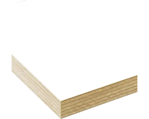 Houten plaat met witte coating