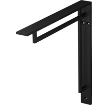 Zwarte metalen plankdrager