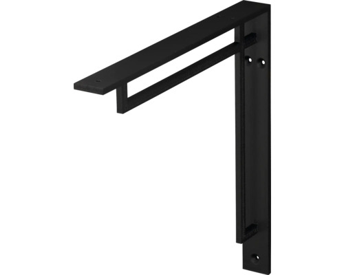 Zwarte metalen plankdrager
