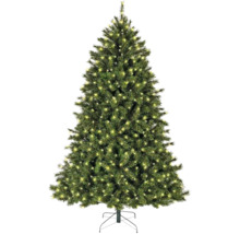 Kunstkerstboom met verlichting op een standaard