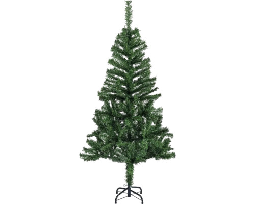 Kunstmatige kerstboom op een zwarte metalen standaard