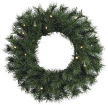 Kerstkrans met verlichting