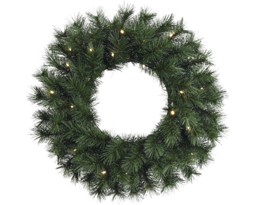 Kerstkrans met verlichting