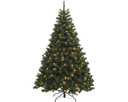Versierde kunstkerstboom op standaard