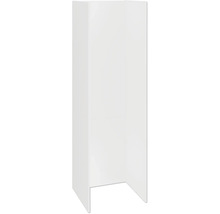 Rechthoekige douchecabine zonder douchebak.