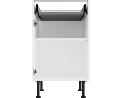 Keukenkast met uittrekelement en zwarte poten