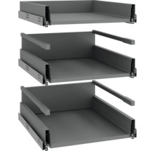 Drie ladegeleiders voor meubels in een stapel