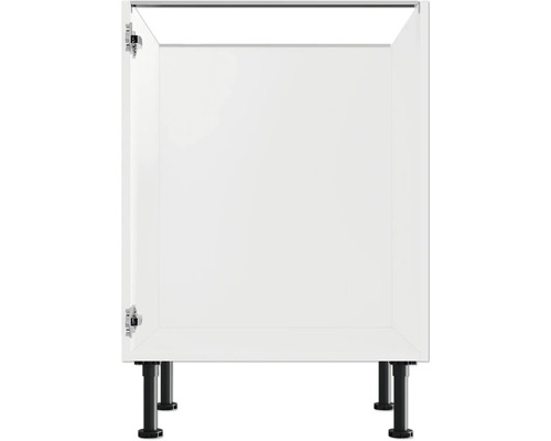 Witte wastafelonderkast met zwarte poten