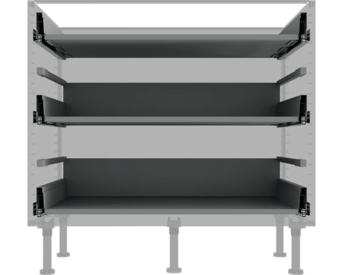 Keukenkast met drie laden