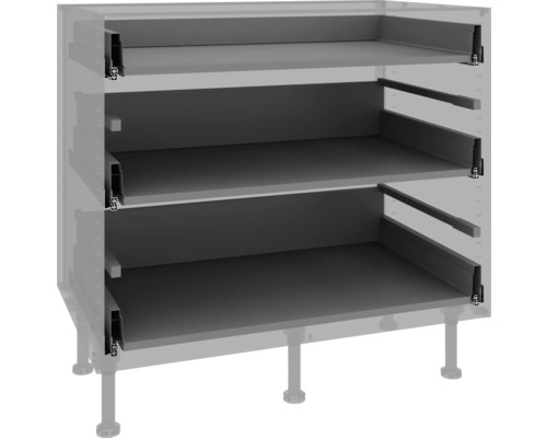 Keukenonderkast met drie lades voor opslag