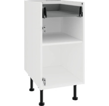 Witte onderkast met legplanken en zwarte poten