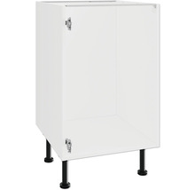 Witte onderkast zonder deur en met zwarte poten