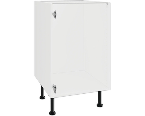 Witte onderkast zonder deur en met zwarte poten