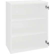 Open witte hangkast met drie planken