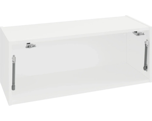 Witte hangkast zonder deur met gasveer