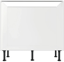 Witte keukenkast met zwarte poten