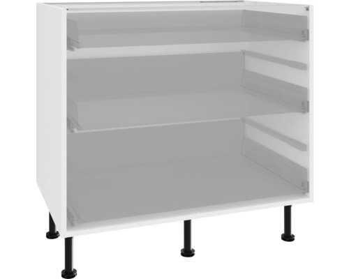 Keukenkast met drie laden en poten