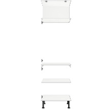 Witte wastafel met zwart onderstel