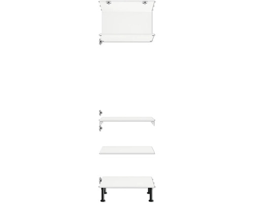 Witte wastafel met zwart onderstel