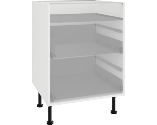 Onderkast met twee legplanken en poten