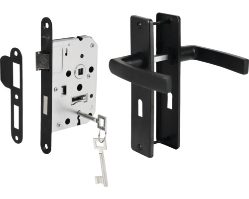 Deurbeslag met sleutel en slot