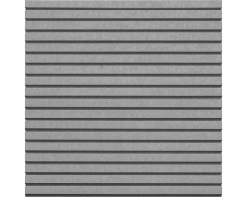 Betonnen schuttingelement met horizontale ribbelstructuur