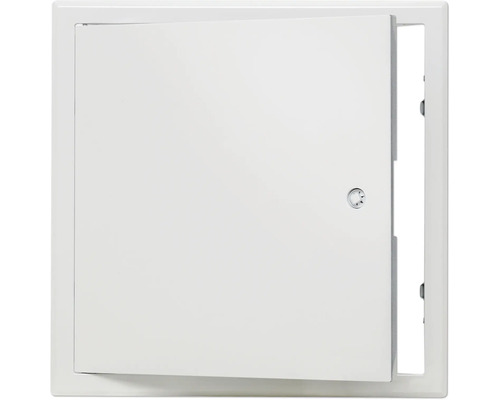 Inspectiedeur Softline plaatstaal verzinkt wit RAL 9016 met verzonken 4-kantafsluiting 50 x 50 cm Inspectieluik met draaisluiting