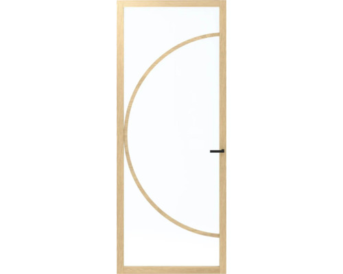 PERTURA Binnendeur 6042 opdek links hout afgelakt 211,5x93 cm Binnendeur met houten frame en cirkelvormig designelement