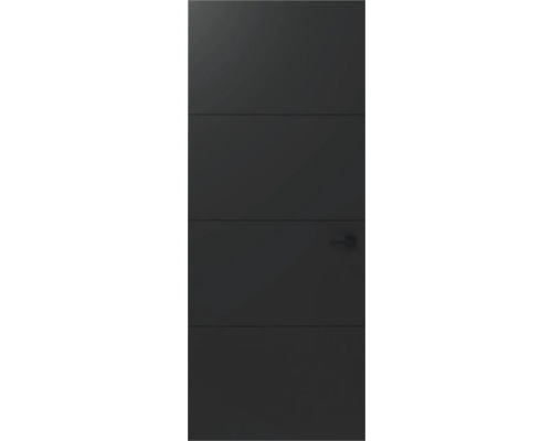 PERTURA Binnendeur 6152 opdek links zwart afgelakt 231,5x93 cm Garagedeur met horizontale paneelindeling